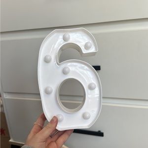 Light up number “6”